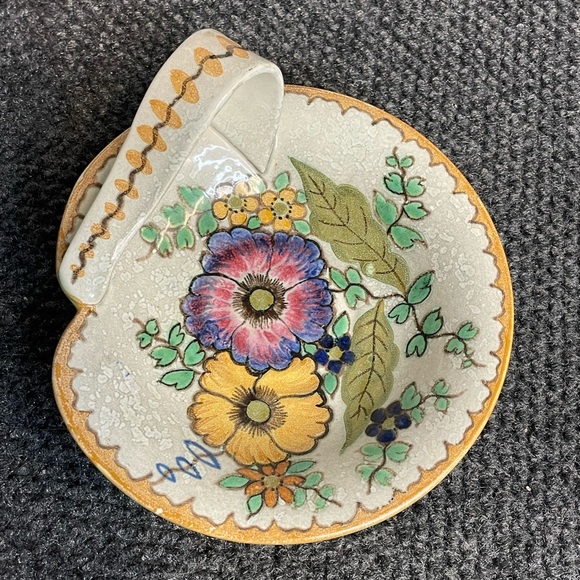 Vintage Royal Zuid Holland GOUDA Areo Holland Dutch Handled Dish Art Pottery - Picture 3 of 5